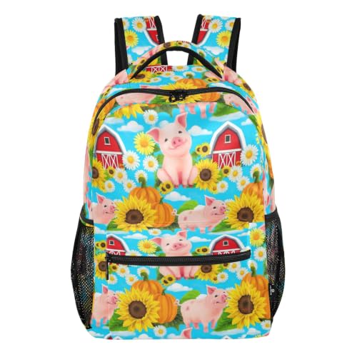 Sac à dos enfants bleu avec cochons mignons idéal pour la maternelle et les parcs