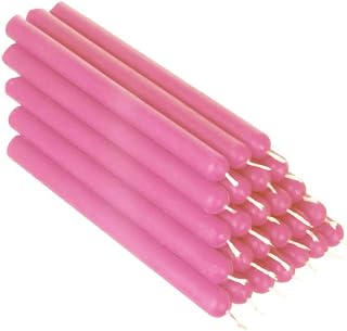 NKlaus 25x velas de cera de abeja rosa 12cm sin hollín velas de mesa de colores velas de Pascua velas rituales velas de boda velas de goteo 36347