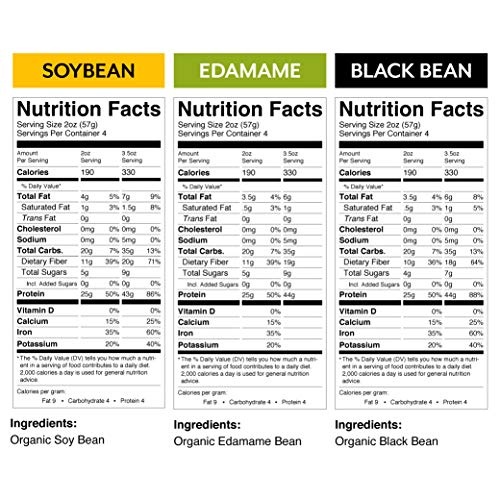 The Only Bean Organic Edamame, Soy, Black Soybean Spaghetti and