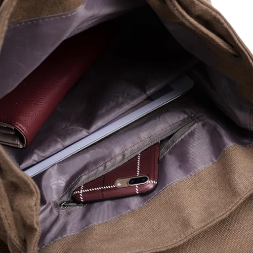 Mochila escolar multifuncional de gran capacidad con lona resistente para viajes 2
