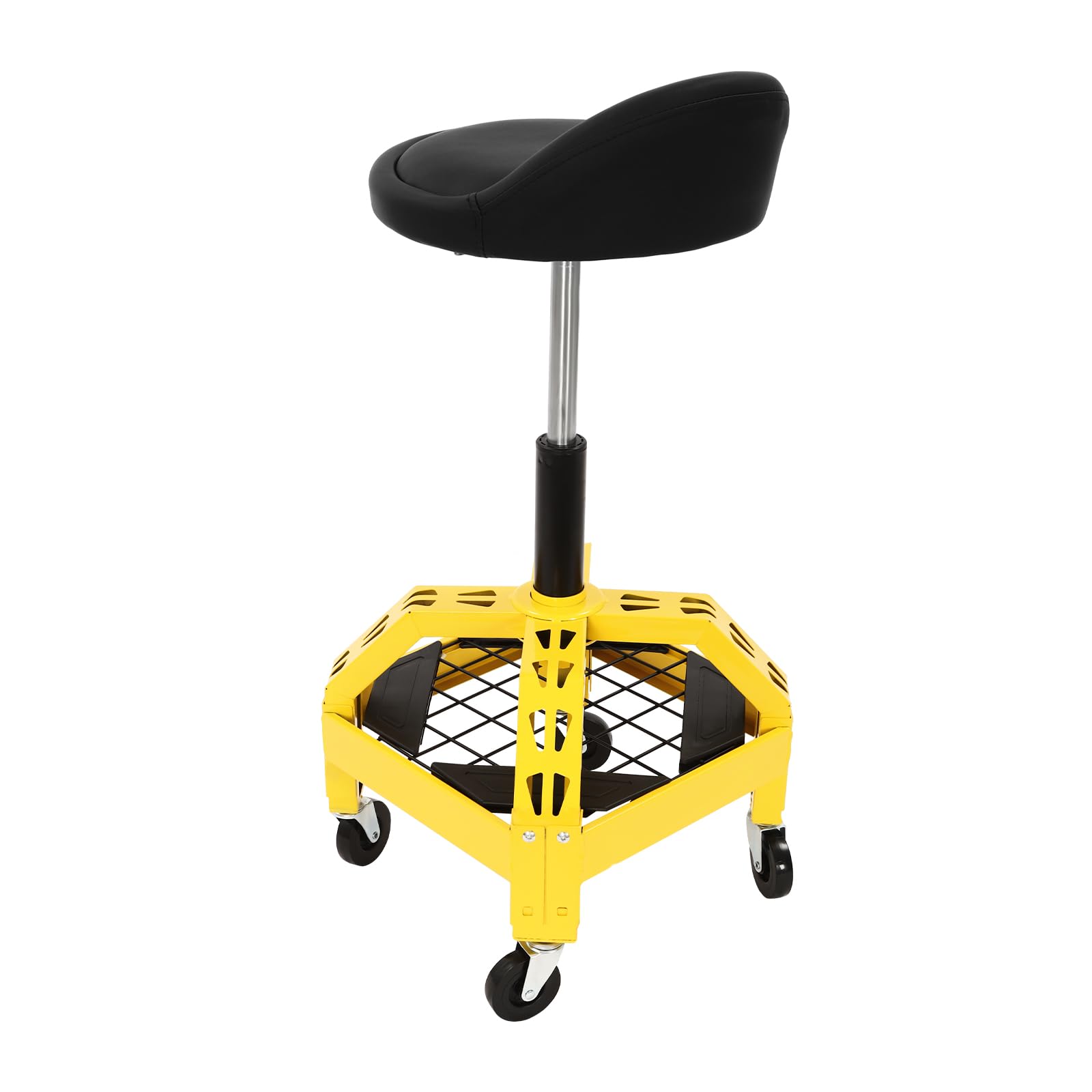 Sgabello da officina con ruote, da officina, regolabile in altezza, 130 kg, per officine, uffici e posti di lavoro