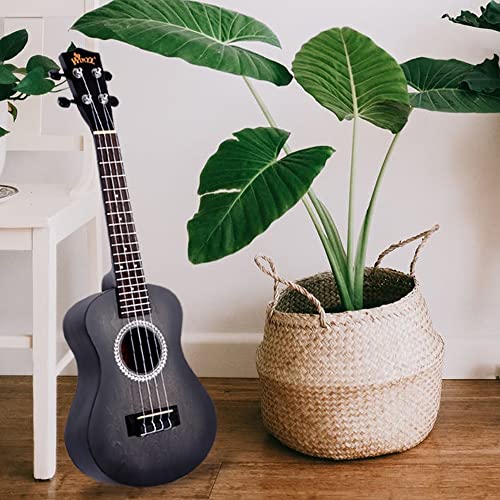 Miniatura 5 de Winzz Ukelele Concierto Principiante Para Adulto, Diseño De Color Único - 23 Pulgadas Negro