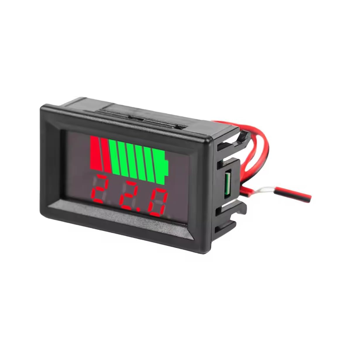 Digital Battery Capacity Voltage Indicator 12V-60V Dual Display Meter with LED Bars and Voltmeter for Lead-Acid Lithium Car Electric Vehicle Batteries-image-44