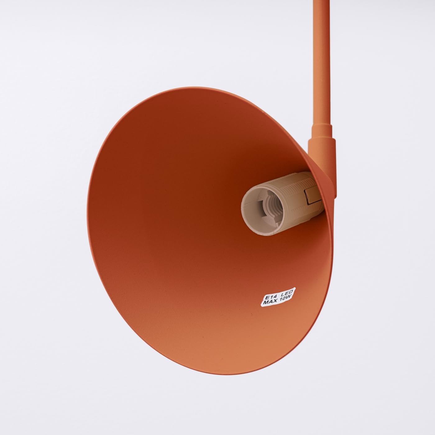 SOLLUX lighting Wandleuchte Innen - Wandlampe Stahl - 1 Flammig - LED Lampe Glühbirne - Roter Ocker Nox