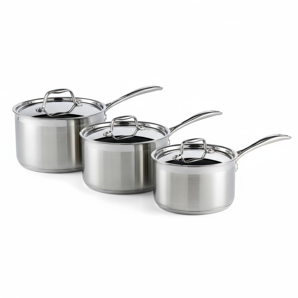 Dexam 3Pc Supreme Saucepan Set - 16, 18, 20Cm