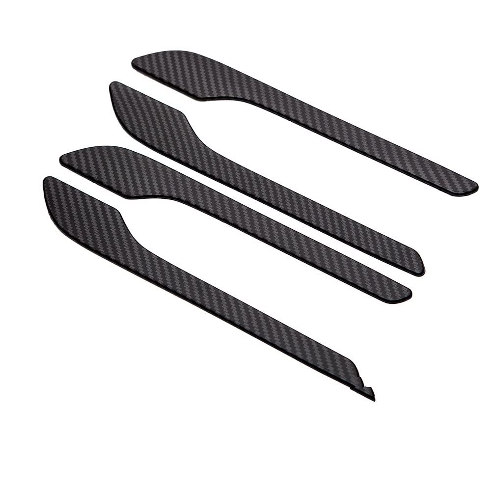 QWQTHGS Car Exterior Door Handle Cap for Model 3 2021 Y Accessories Door Cover Paste Carbon Fiber ABS Three 4Pcs/Set Car Handle(A)