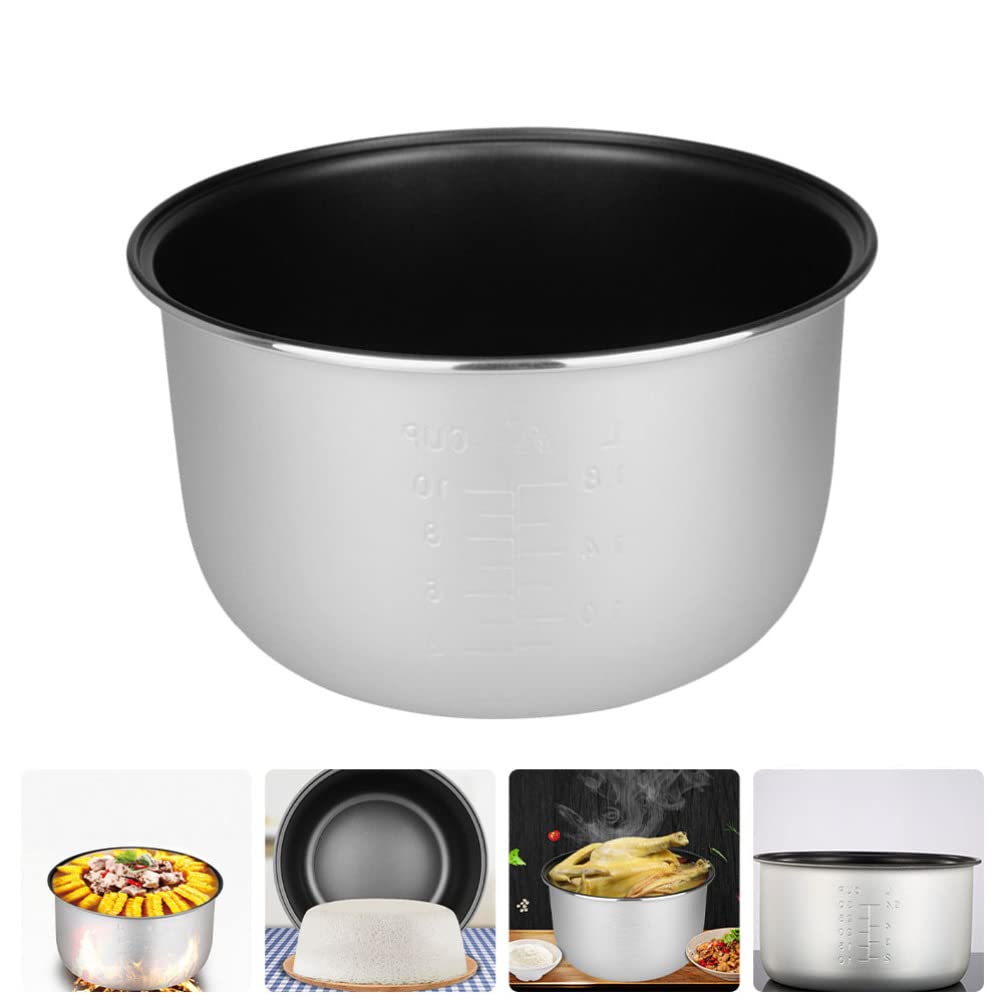 Cabilock Pentola Interna per Cuociriso Rivestimento Antiaderente Accessorio per Cucina Domestica Contenitore in Sostituzione Pratica per Cottura Interna