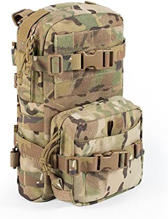 CLTAC Tactical Small MOLLE Hydration Pack Outdoor Water Bladder Carrier Pack for Vest Backpack Airsoft