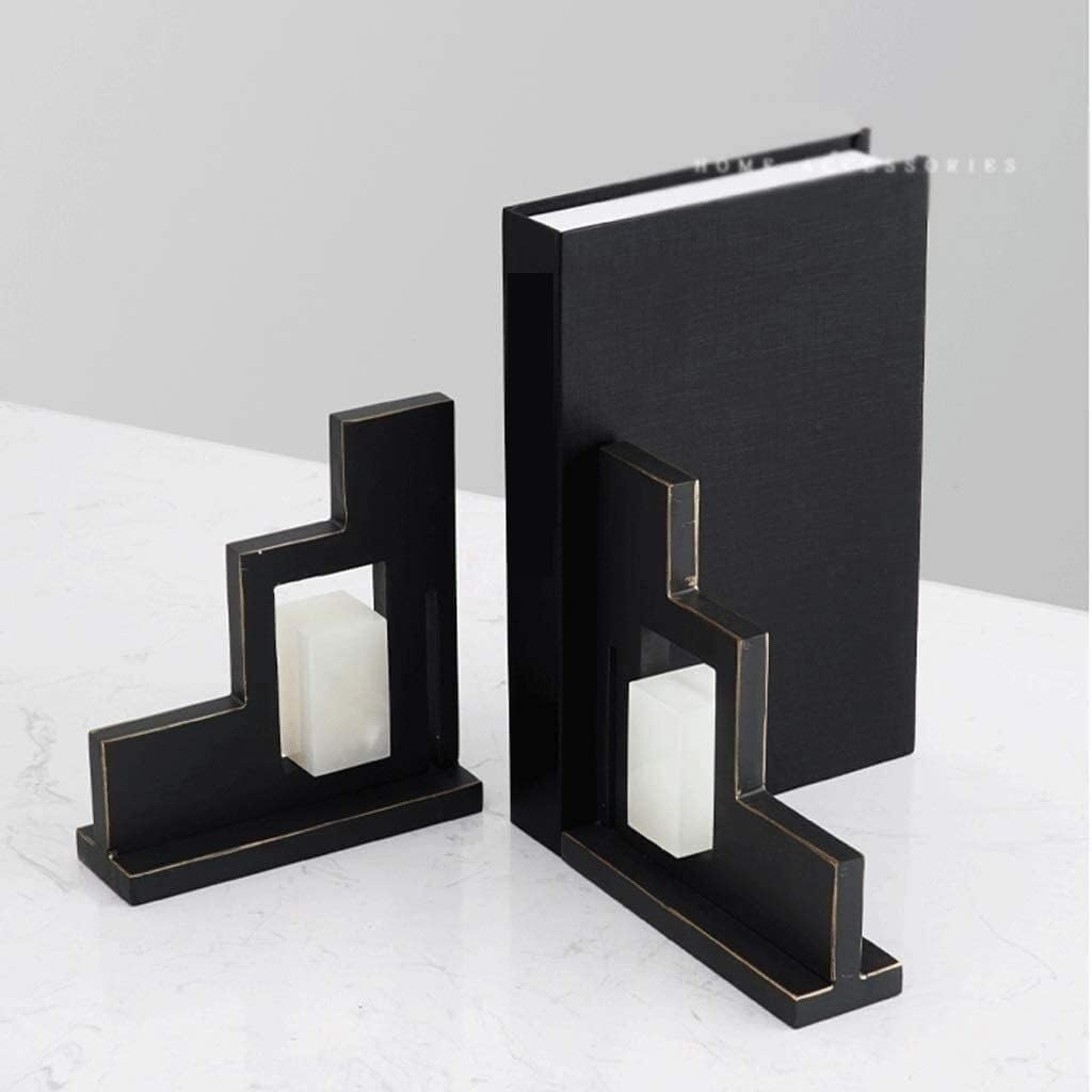 Reggi Libri, Fermalibri Eleganti fermalibri Fermalibri decorativi in ​​marmo Libri in attesa polacchi naturali Ufficio Casa Scrivania