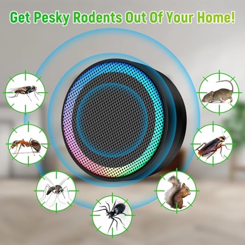 Image of Ultrasonic Pest Control Repellent 2026 Upgraded,Mice Traps Indoor Plug in,Electronic Mouse Repellent Devices for Mouse,Rodent,Roach,Mice,Mosquito,Spider,Rat Repellent for Home,Kitchen,Black-2 Pack