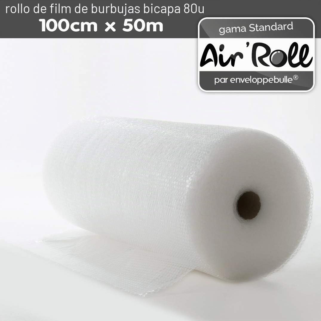 enveloppebulle - Rollo de plástico con burbujas (1 m x 50 m)
