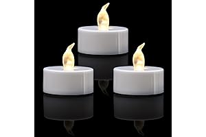 KOABY 24 Pack Warm White Flickering Battery Operated Tea Lights
