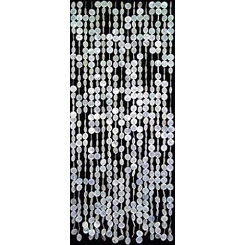 WUBU Natural Capiz Shell Round Door Curtain (Natural) Cover