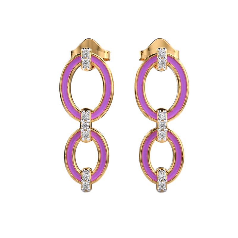 Boucles d'oreilles argent 925 plaqué or chic et intemporel Surreal Rhythm