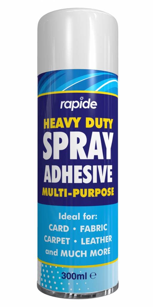 1 Heavy Duty Adhesive Glue Spray 300ml - Pair of Disposable Gloves Adhesive Card Paper Carpet Leather Vinyl Fabric by Swiss Signature
