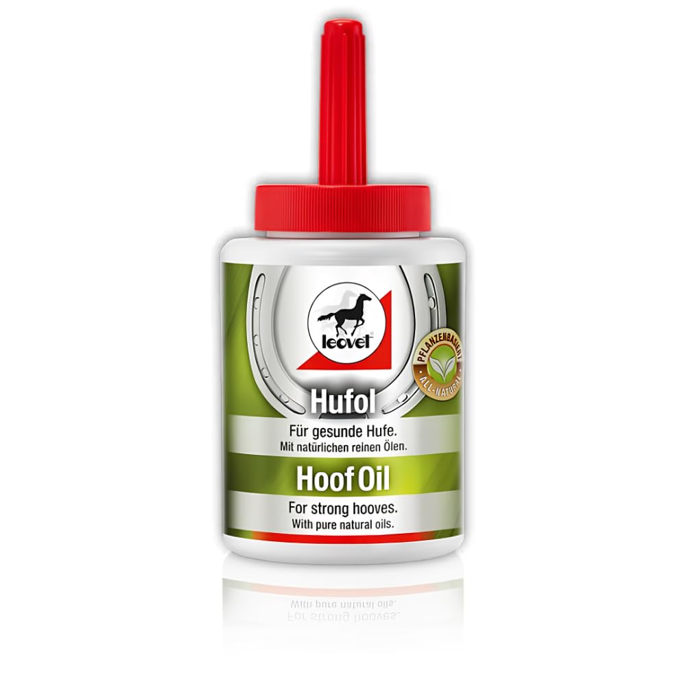 Leovet Aceite para Cascos | 450ml | Producto para el Cuidado de Cascos de Caballos | con Pincel Integrado