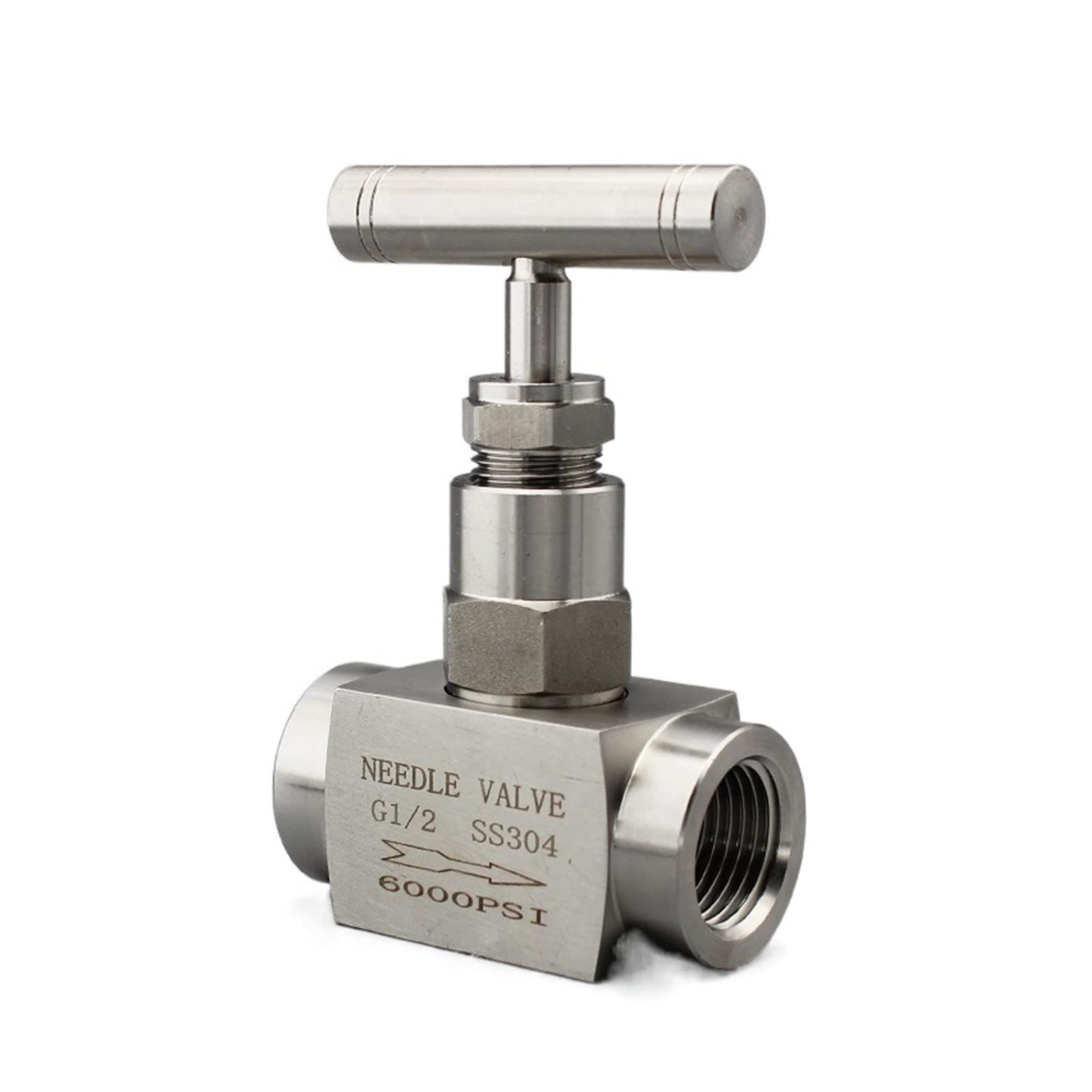 Resiste altas presiones y temperaturas extremas Válvula de aguja de alta presión de acero inoxidable SS304/316 Agua Gas BSP/NPT(Bsp,1/8 Inch)
