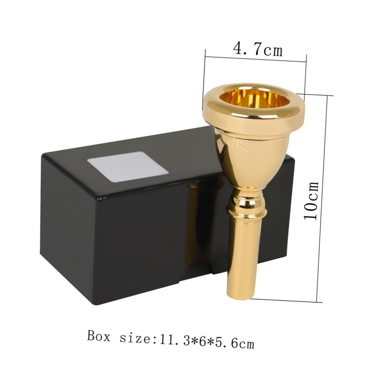 Goldenes 14mm Tuba Mundstück aus Messing für Anfänger