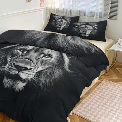 Juego de ropa de cama de león para noches tranquilas de niños 3
