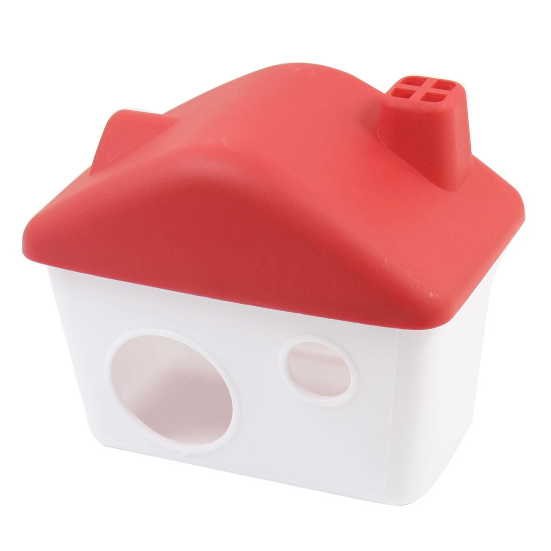 Ruilogod Penthouse Penthouse Casa de plástico desmontable 4 cm puerta roja para hámster de mascotas