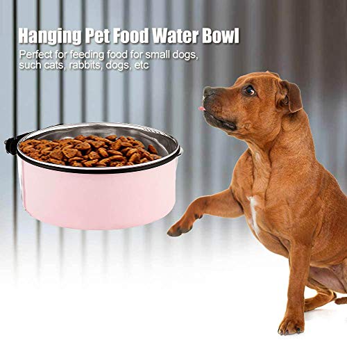 Futternapf für Hundekäfig, aus Edelstahl, zum Aufhängen, für kleine Hunde, 850 ml, 1 Stück