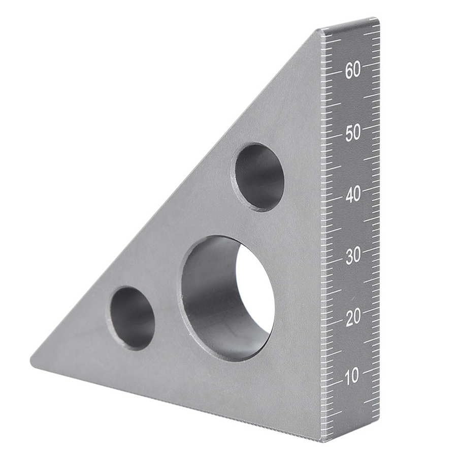 4pcs Right Angle Ruler Triangle Ruler Aluminum Alloy 45/90 Degree Frosted Right Angle Gauge Woodworking Ruler