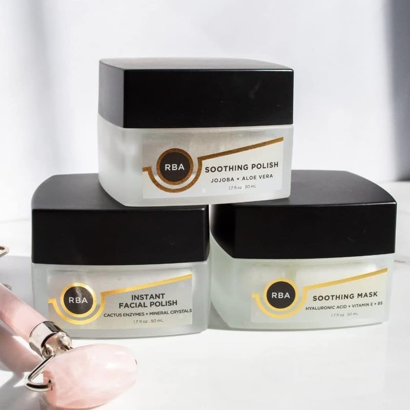 RBA Skincare’s Soothing Polish, Physical Exfoliant to Smooth Skin Texture, Exfoliating Jojo Beads and Aloe Vera, 100% Natural 50 ml