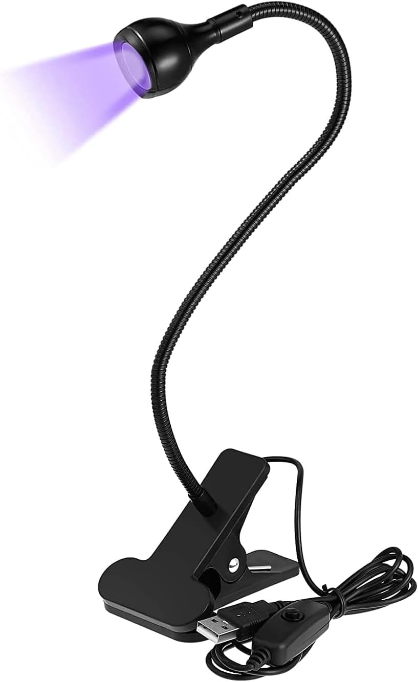 Mini Lâmpada LED UV para Unhas em Gel – Luz de Cura com Pescoço Flexível, Entrada USB 5V – Ideal para Nail Art, Alongamento e Esmaltação em Gel