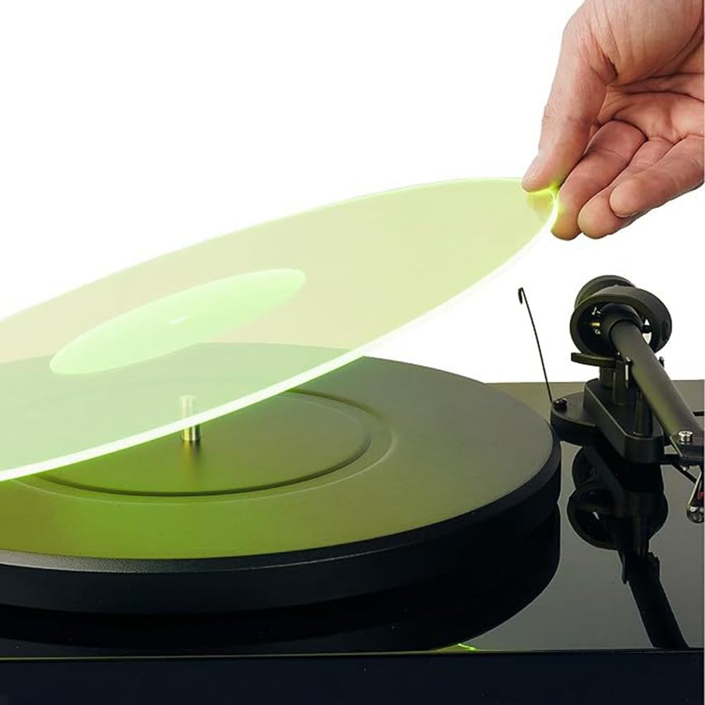 Alfombrilla AcríLica para Tocadiscos 300 mm X 3 mm para Tocadiscos FonóGrafo,Alfombrilla AntiestáTica Vinilo para LP, Almohadilla de GrabacióN para Reproductor de Discos,