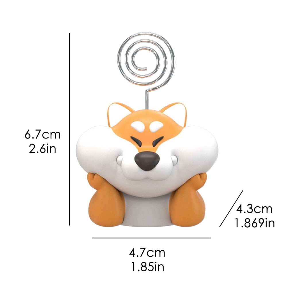 CXBDDF 3D Cute Animal Card Photo Holder Desk Number Memo Note Holder Desktop Postcard Desk Message Folder