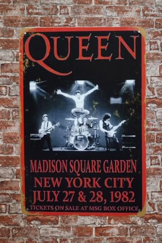 Queen Madison Square blechschild - metallschild - metall poster - retro schilder - blech - wanddekoration - vintage schild - metal sign - dekoschild - mancave - männerhöhle