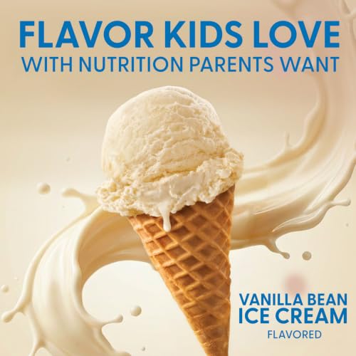 Image of Orgain Kids 8g Grass-Fed Dairy Protein Powder, Vanilla Bean Ice Cream, 1lb | Powder shake mix, 4g fiber, 22 vitamins & minerals, gluten free, no soy, adds nutritents to snacks, for shakes & smoothies