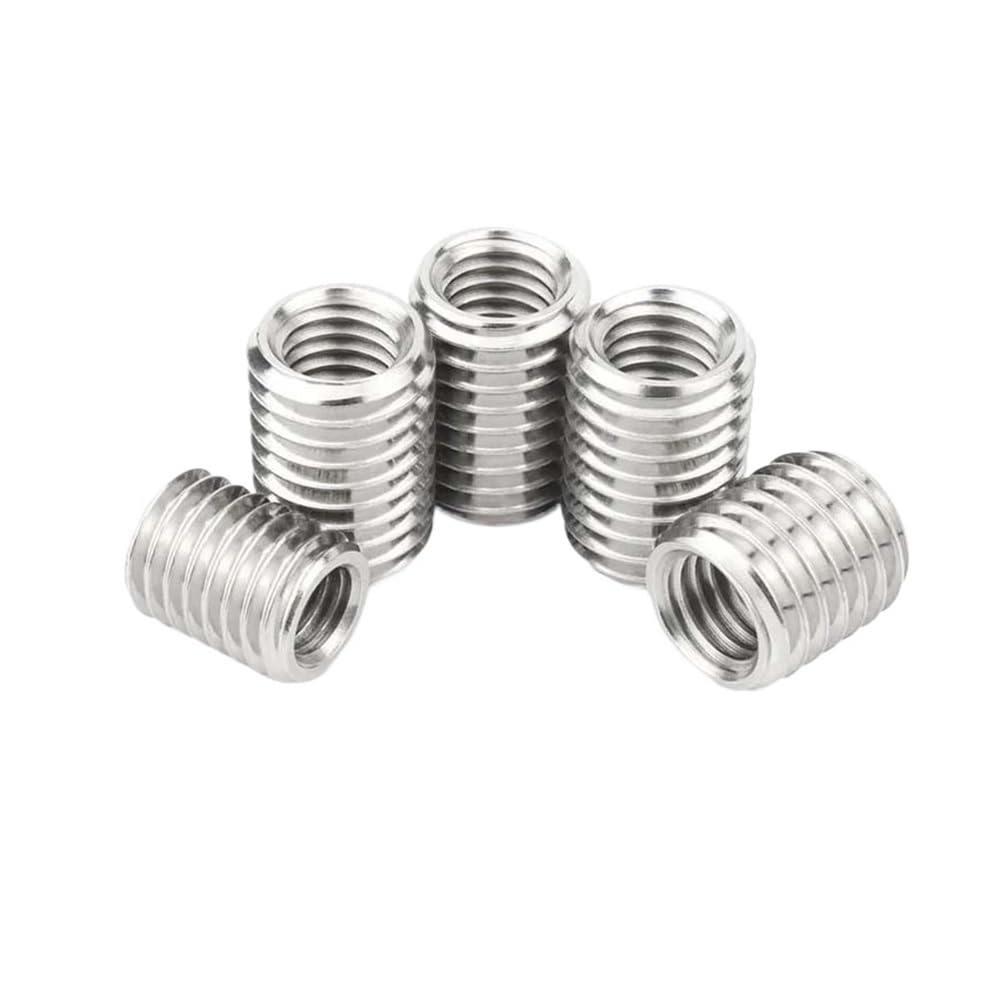 5pcs 304 Stainless Steel Thread Adapter Male to Male M2 M2.5 M3 M4 Inside and Outside Thread Insert Nut Transfer Screw Metal Screws(5mm,5pcs M2.5xM4)