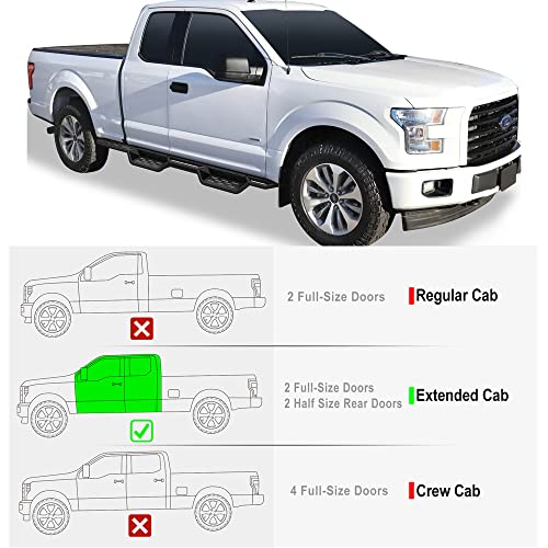 Estribos Drop Down HD Ridez para Ford F150 y F-250 F-350 miniatura 4