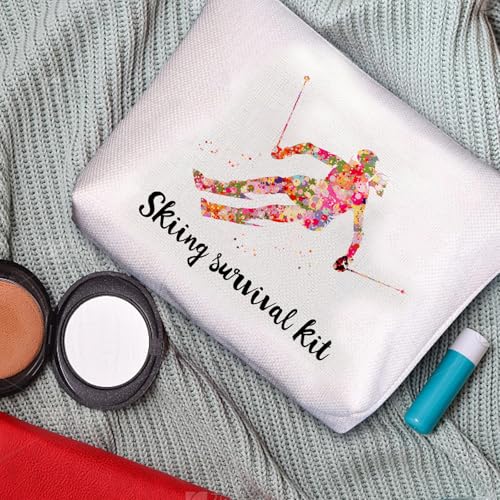 Skiing Survival Kit Ski Themed Makeup Bag - Essential for Skiing Survival Fashionable and Portable Beauty Storage Bag Gifts for Skiers Women3