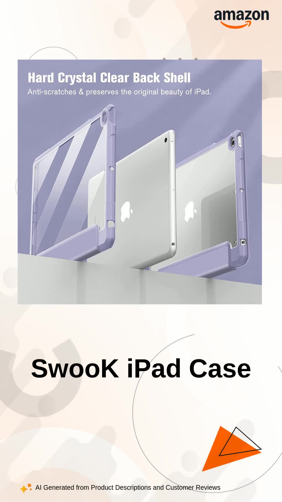 SwooK Hybrid Case for iPad 6th Gen 2018 / iPad Air 2-9.7 Inch