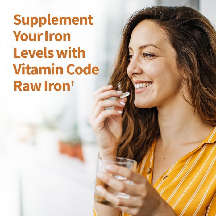 Garden of Life Vitamin Code Raw Iron Supplement - 30 Vegan Capsules, 22mg Once Daily Iron, Vitamins C, B12, Folate, Fruit, Veggies & Probiotics, Iron Supplements for Women, Energy & Anemia Support - Image 5