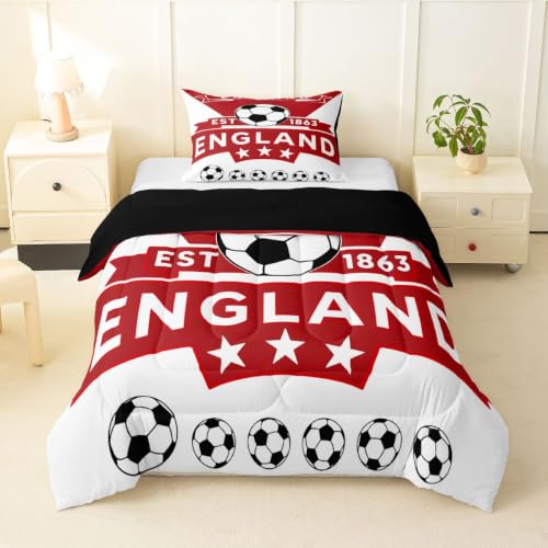 Image of Feelyou Football Soccer Comforter Set Twin Size Bedding Set