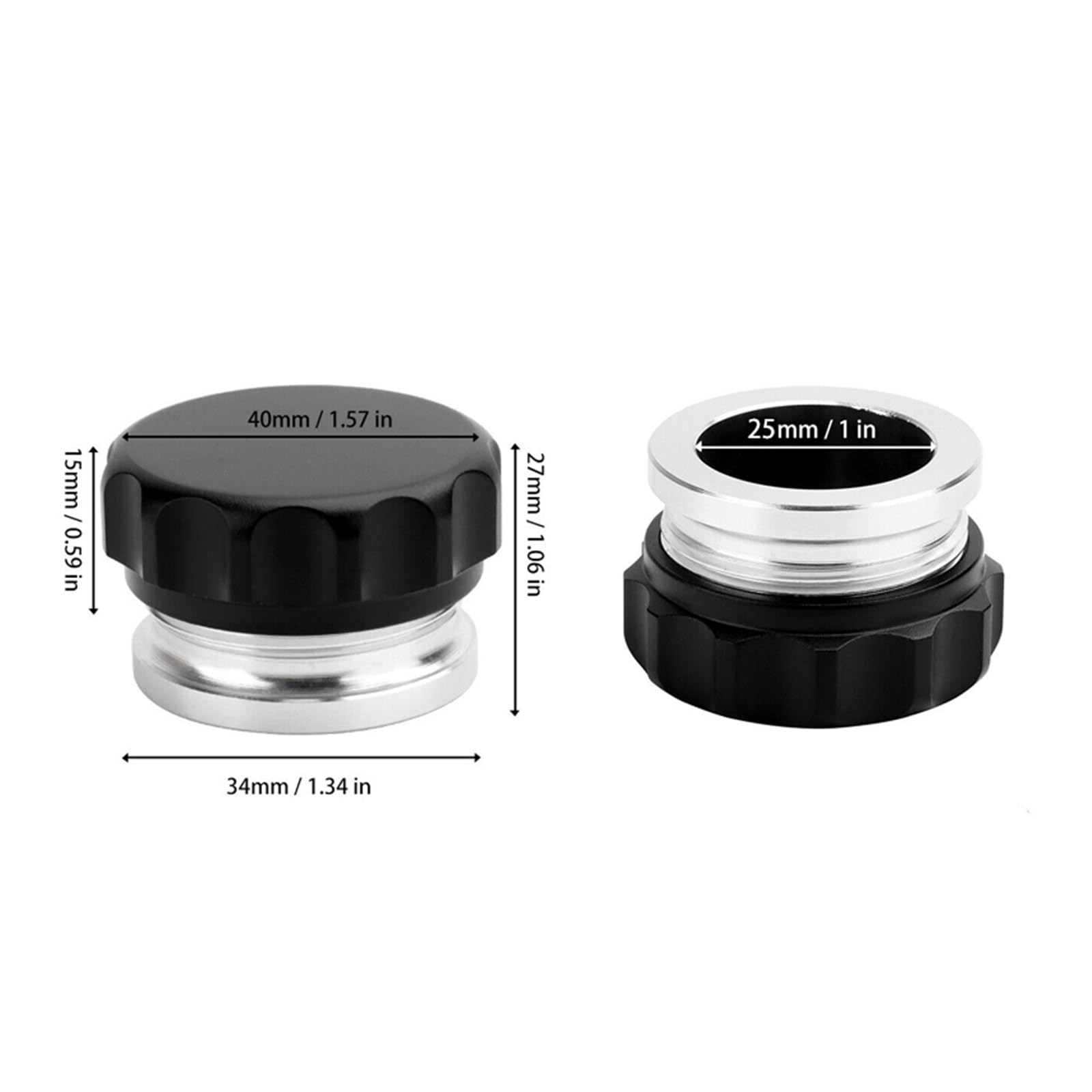 Bouchons de réservoir Voiture Universelle 1 Pouce 25mm Soudure Sur Le Goulot De Remplissage Et Le Réservoir D'eau De Carburant D'huile De Bouchon En Alliage D'aluminium