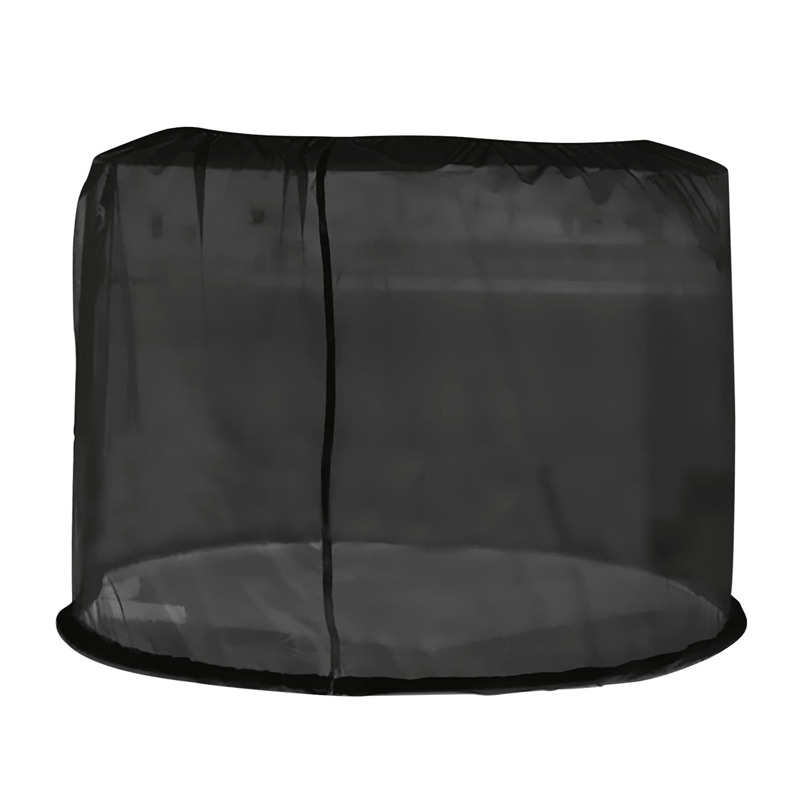 Filet de Parasol de Terrasse, avec Porte à Double Fermeture éclair, Filet en Maille de Polyester Universel pour Parasols de Table de marché Presque Extérieurs et Parapluie (Noir)
