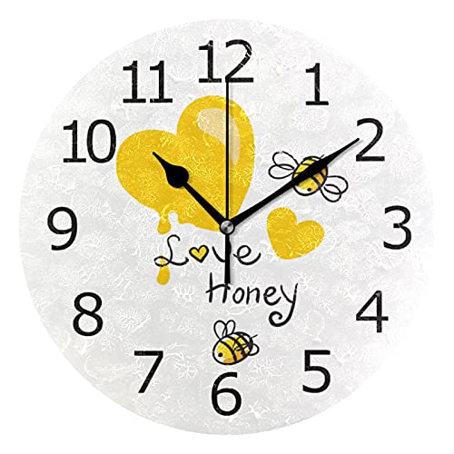 Horloges pendules murales design moderne abeille | Élégance pour salon