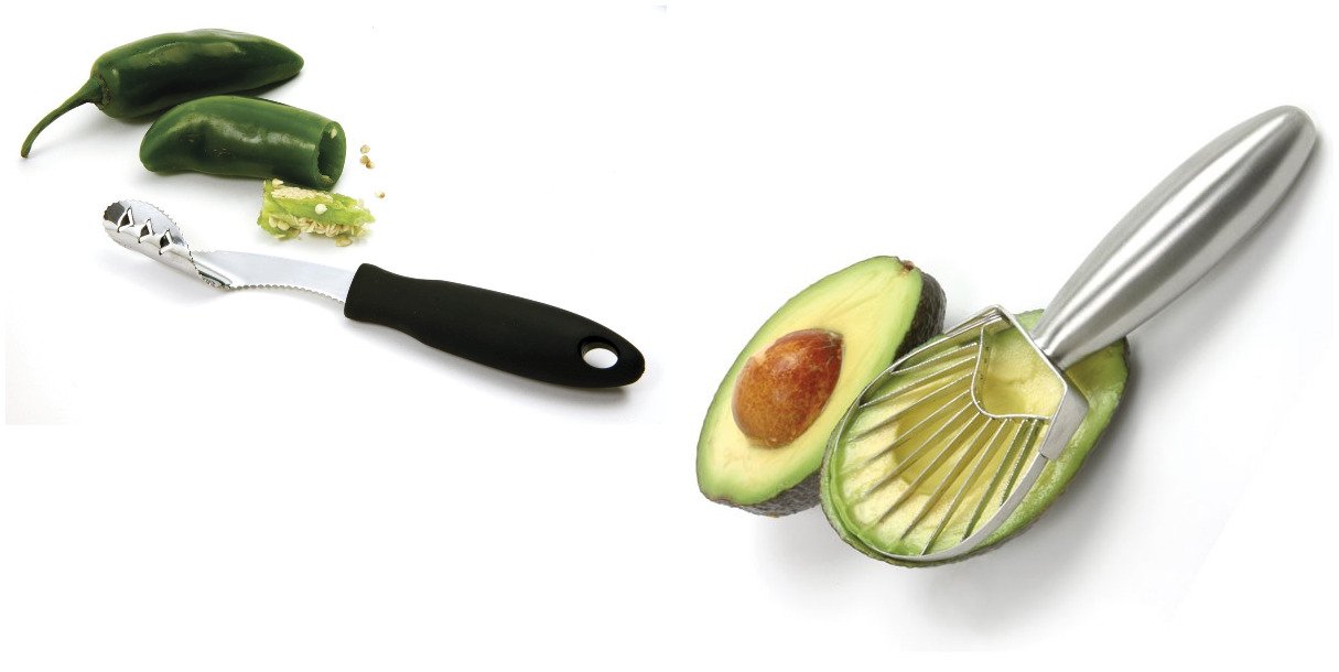 Norpro Stainless Steel Avacado Slicer and Grip-EZ Jalapeno Corer Set