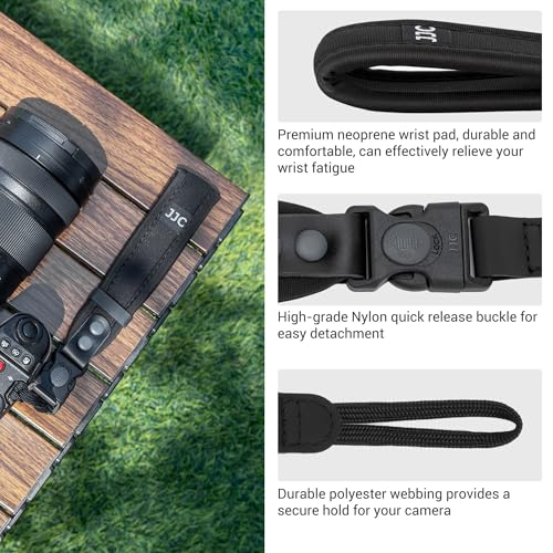 Image of JJC Updated Soft Camera Hand Strap Wrist Strap for Canon EOS R RP R5 R6 R10 | for R6 Mark II III M6 M50 Mark II M200 Sony A7V A7IV A7III A7II A7R VI V A7RIV III A7S III & More Mirrorless DSLR Cameras