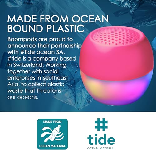 Boompods Soundflare Mini Bluetooth Speaker with Syncing Light Show, Portable IPX6 Waterproof Shower Speaker, 5 Hr Playtime - Image 2