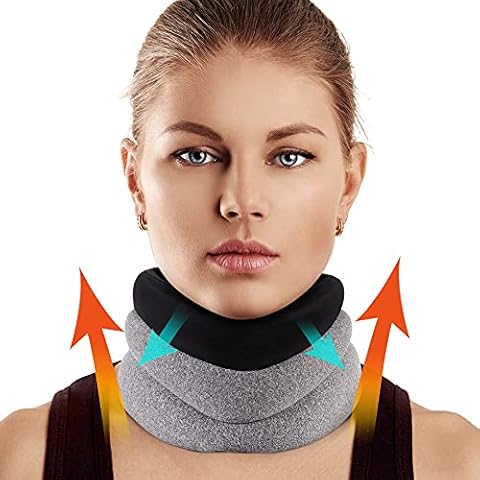 Neck Brace for Neck Pain and Support, Foam Cervical Collar for Vertebrae Whiplash Wrap Aligns and Stabilizes Spine, Adjustable Neck Support Brace for Spinal Pain and Pressure Relief(3.5" Depth Collar) Cover