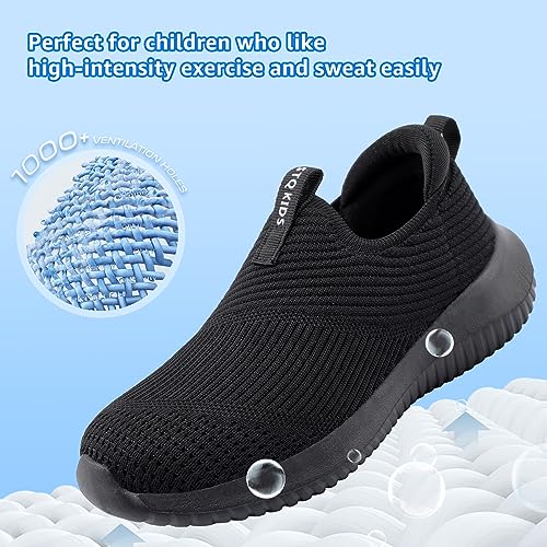 STQ Kids Shoes Girls Boys Lightweight Slip on Walking Sneakers4