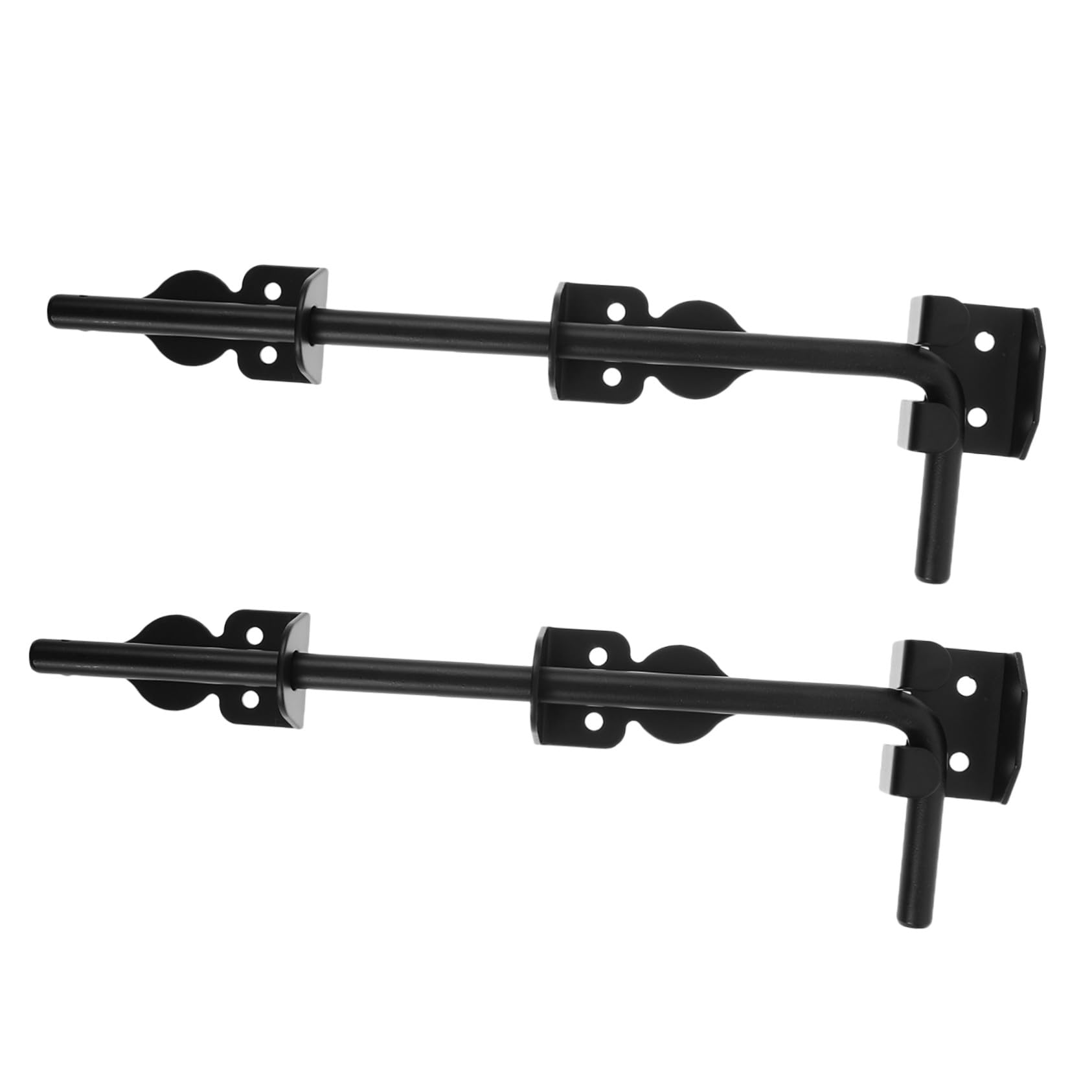 Pestillo de Puerta Metálico de 12 Pulgadas, Negro, 2 Piezas