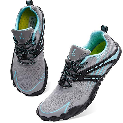 Image of L-RUN Barefoot Water Shoes Women Mens Aqua Sock Athletic Hiking Water Sports Shoes for Swim Beach Pool Sand Diving Walking