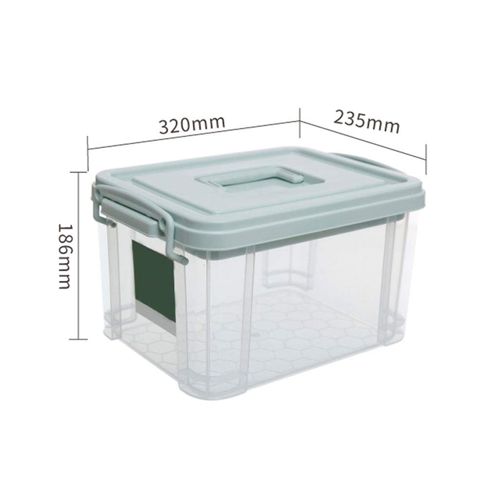 Botiquín de primeros auxilios familiar, botiquín portátil, botiquín de primeros auxilios transparente, caja de almacenamiento de medicamentos, caja de medicamentos de gran capacidad con band