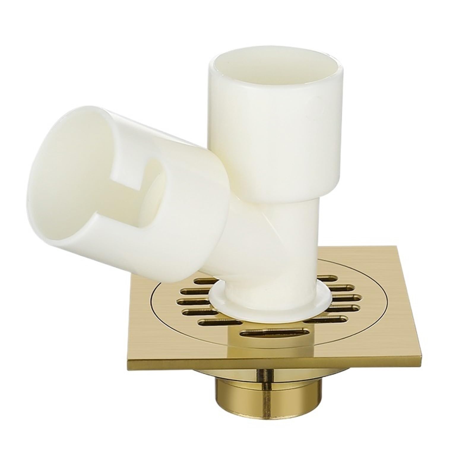 Bathroom Shower Drain Floor Waste Grates Kitchen Brass Drain Brushed Gold Shower Drainage Washing Machine Stopper(Type 3)